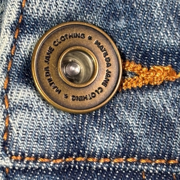 MATILDA JANE Just Imagine Taylor Straight Leg Floral Cuff Jean Size 8 - Picture 12 of 14